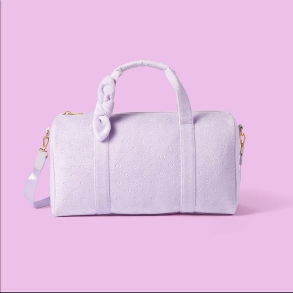 Stoney Clover Lane Accessories - Terry Cloth Embossed Mini Hearts Duffle Bag - Stoney Clover Lane x Target